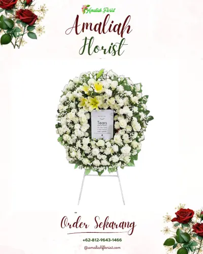 Krans Bunga Duka Cita di Tengkudak